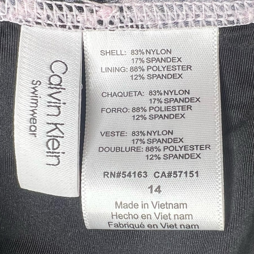 Calvin Klein Blush Snake High-Neck Halter One-Piece Swimsuit - Picture 12 of 12